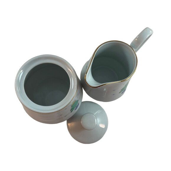 Merry Brite Sugar Bowl Creamer Set Christmas Tree Merry Christmas - Picture 7 of 11